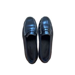 Dooney Bourke Mens Black Leather Slip On Car Penny Loafer Dress Shoes Size 9B